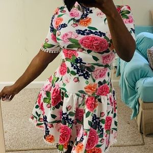 Dress with flower design